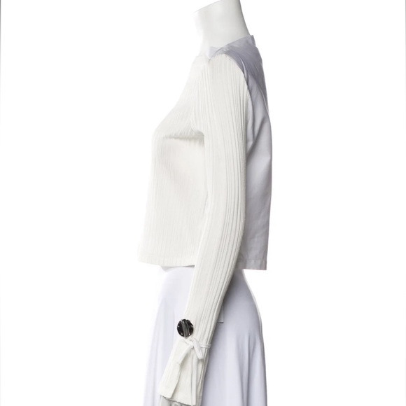 3.1 Philip Lim slip cuff top size small cream& white - Picture 2 of 8